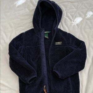 L.L. Bean Dark Blue High Pile Fleece Jacket